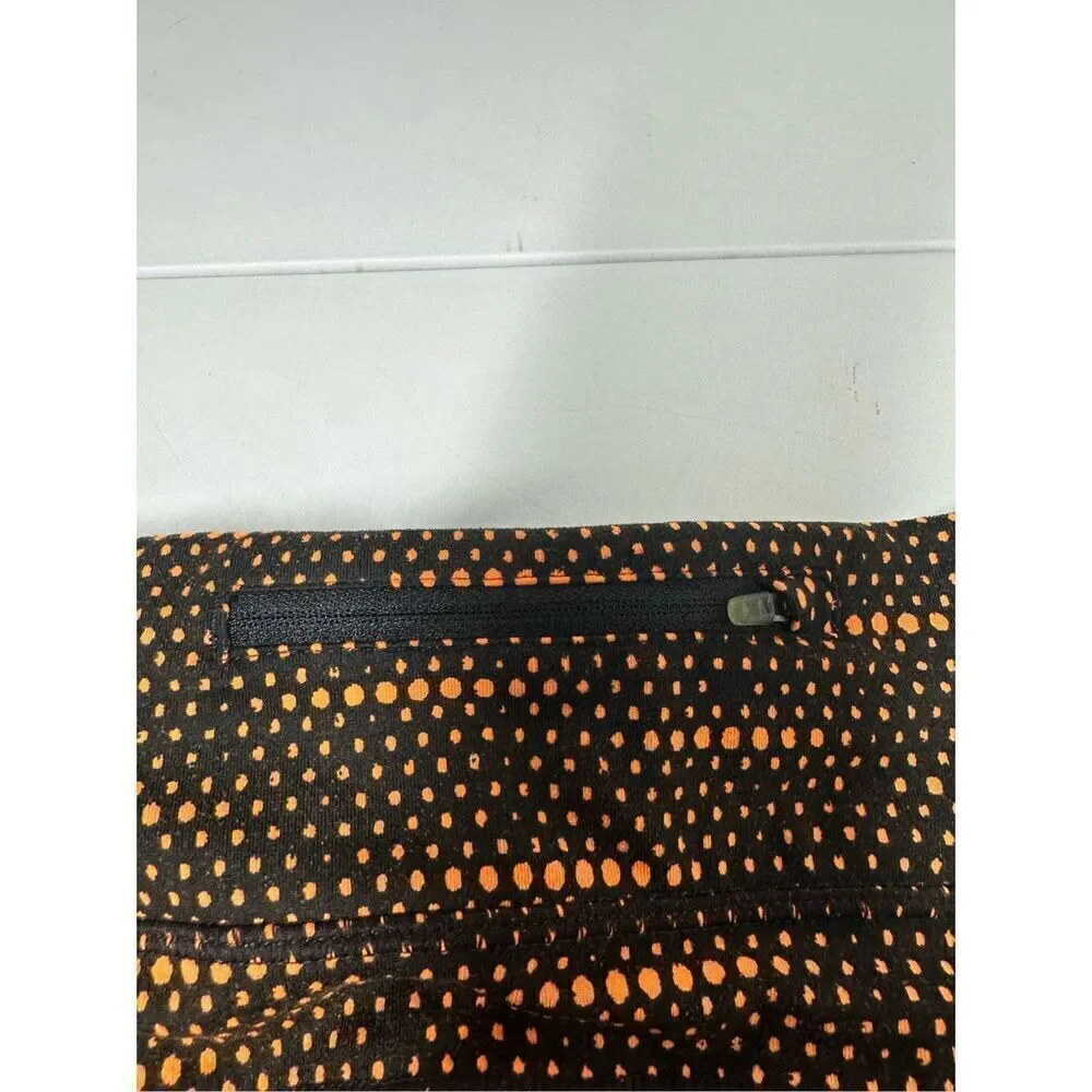 Nike Women's Dri Fit Epic Run Printed Capri Black/Orange Size M